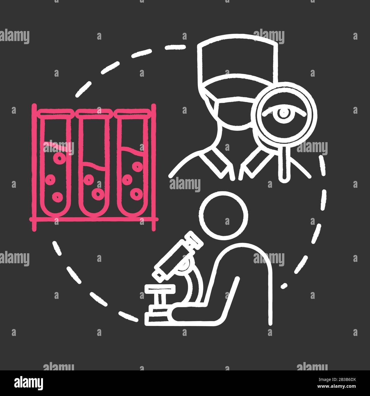 Oncology research chalk RGB color chalk RGB color concept icon ...