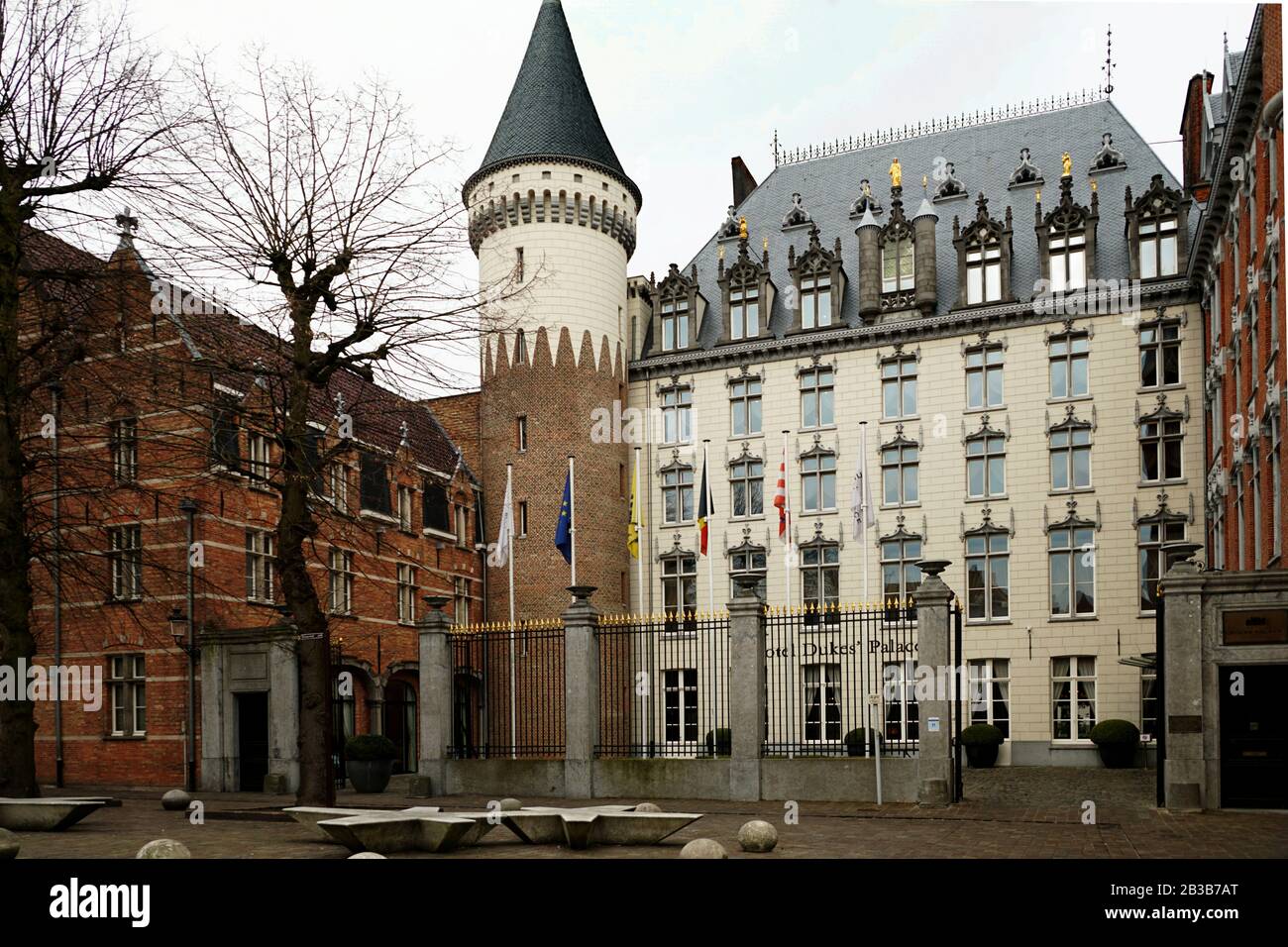 Brugge Belgium, Dukes Palace Hotel Stock Photo - Alamy