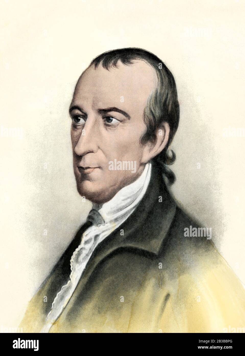 Thomas Stone, signer of the Declaration of Independence. Hand-colored halftone of an illustration Stock Photo