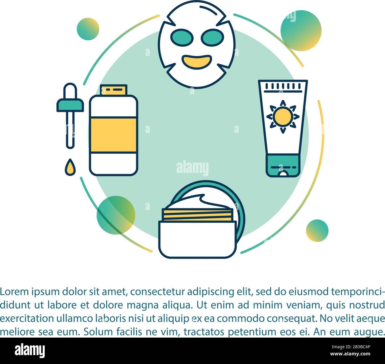 Skincare products concept icon with text. Face sheet mask. Essential