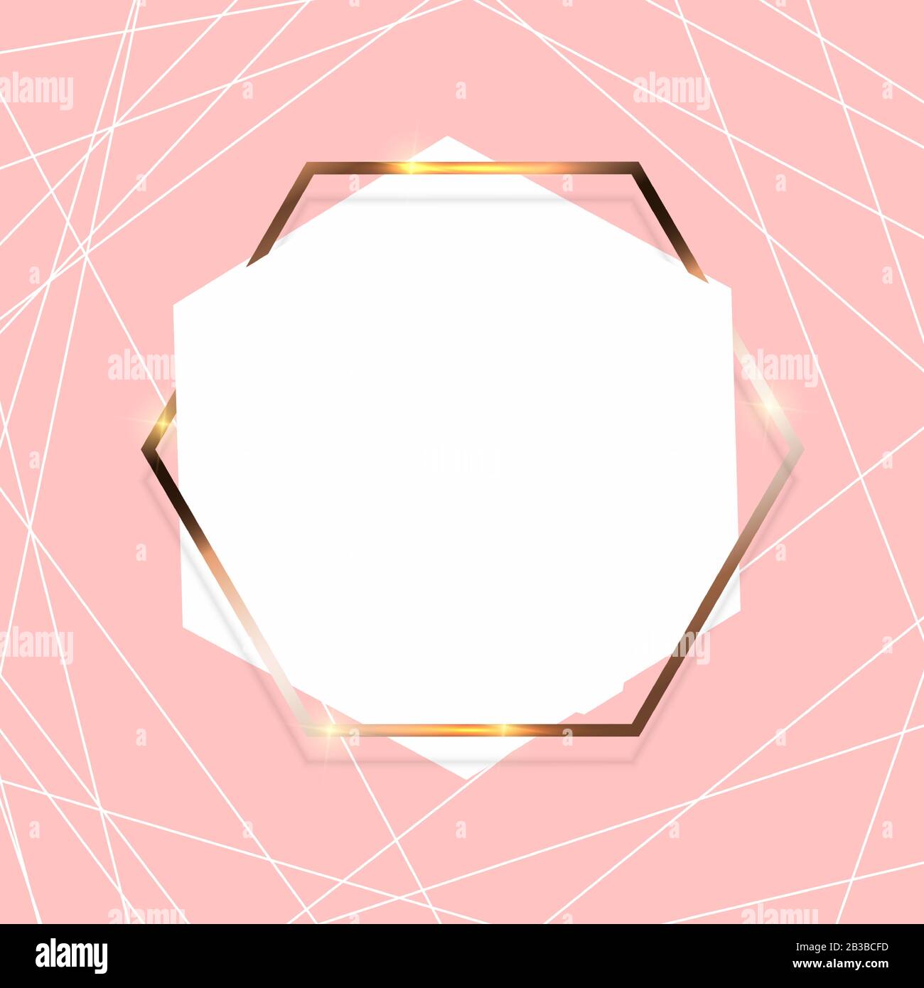 Abstract background with golden frame Template. Vector Illustration eps10 Stock Vector