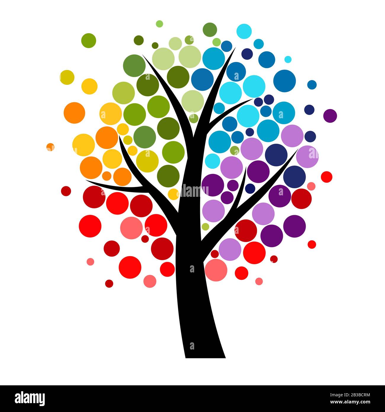 Abstract Vector Four seasons Tree Illustration EPS10 Stock Vector
