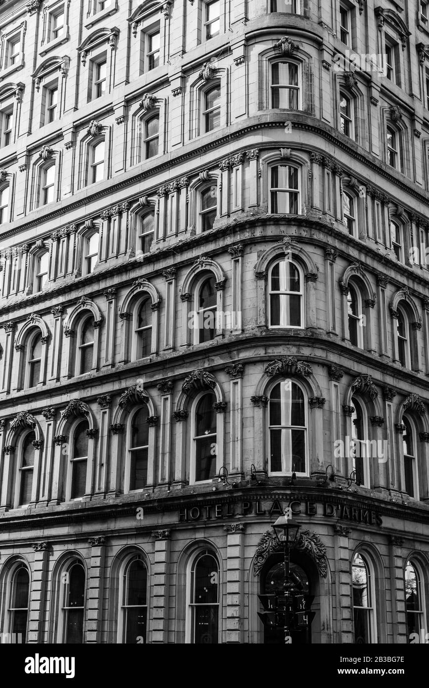 Montreal, Canada - May 9 2019: Buildings in Montreal downtown Stock Photo