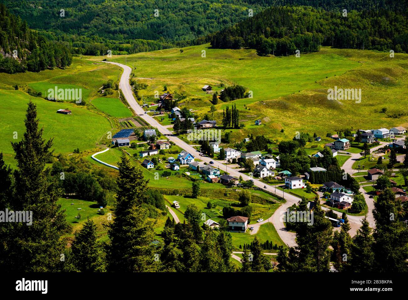 SaintRoseduNord, Canada August 14 2019 Panorama view of Sainte
