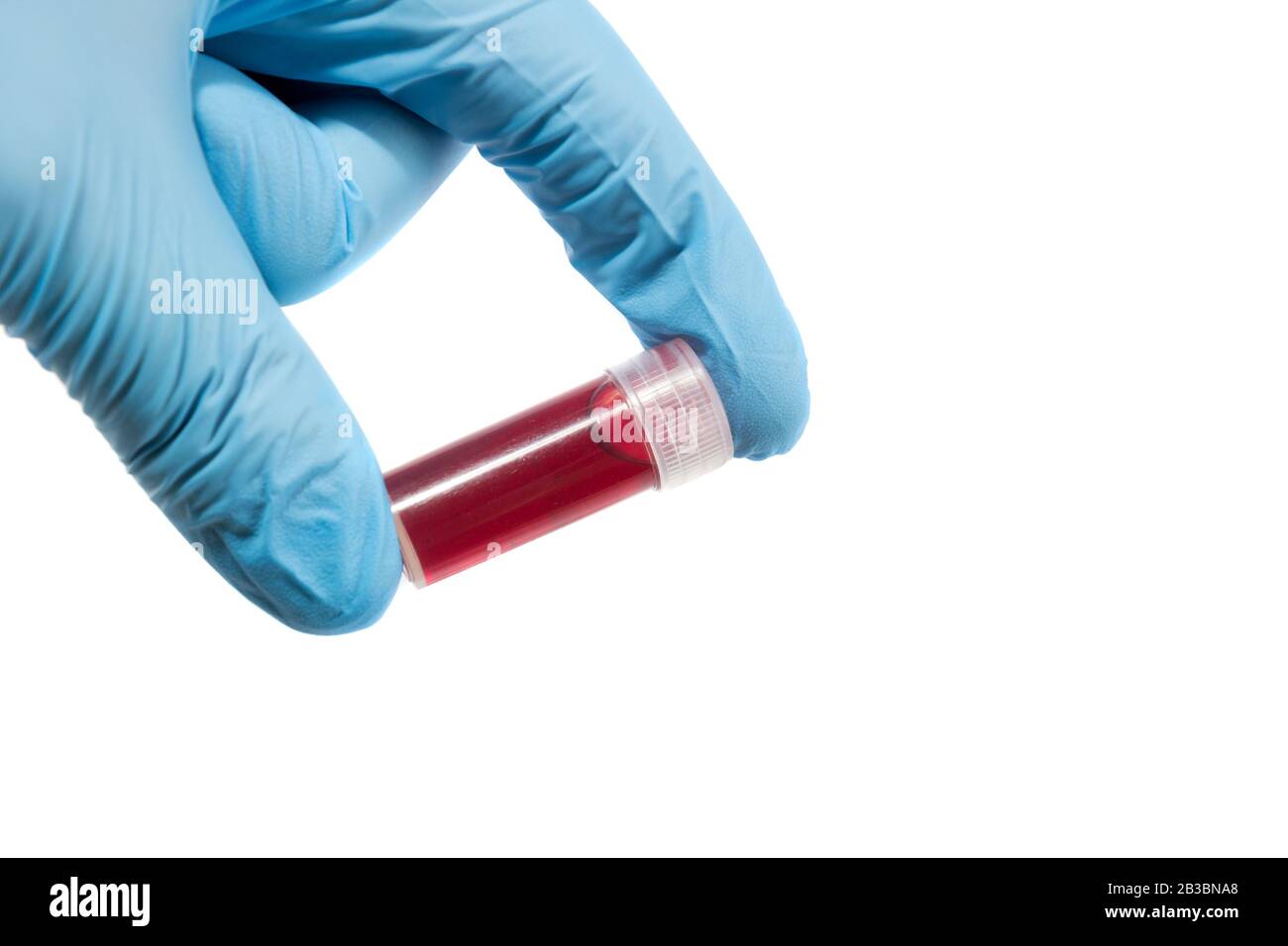 Blood test tube in doctor hand Stock Photo Alamy
