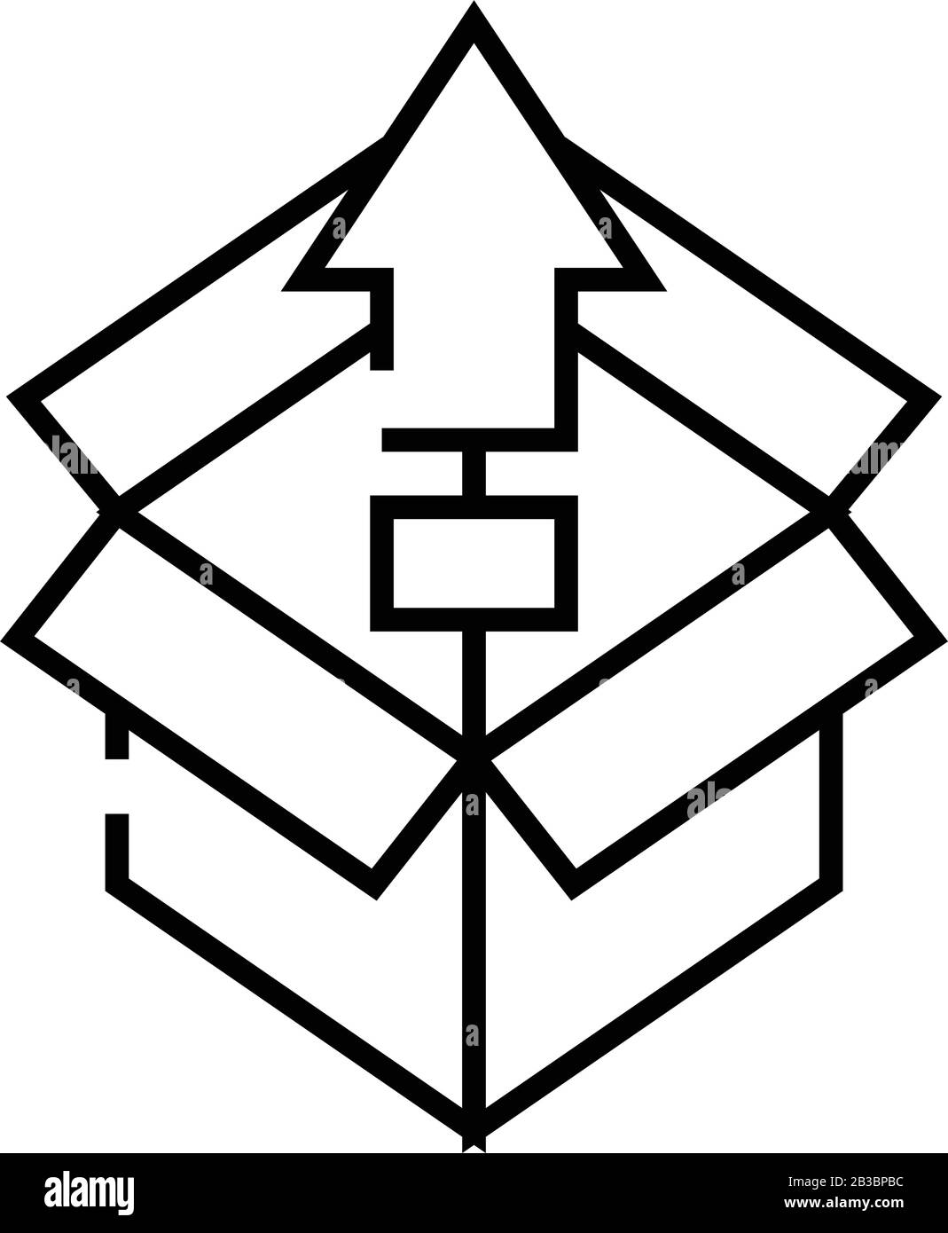 Unpacking line icon, concept sign, outline vector illustration, linear ...