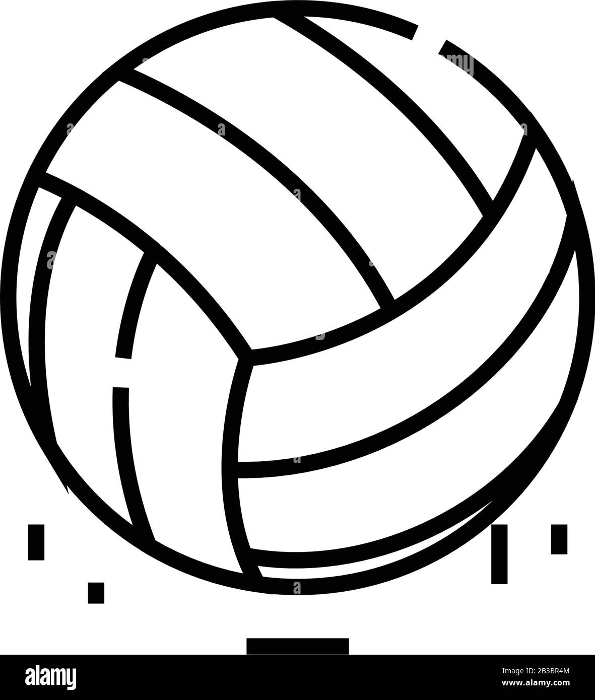 Volleyball line icon, concept sign, outline vector illustration, linear symbol Stock Vector