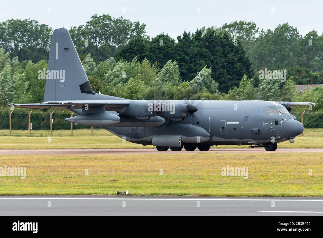 A Lockheed Martin MC-130J Commando II special mission aircraft of the 352nd Special Operations Wing operated by the United States Air Force. Stock Photo