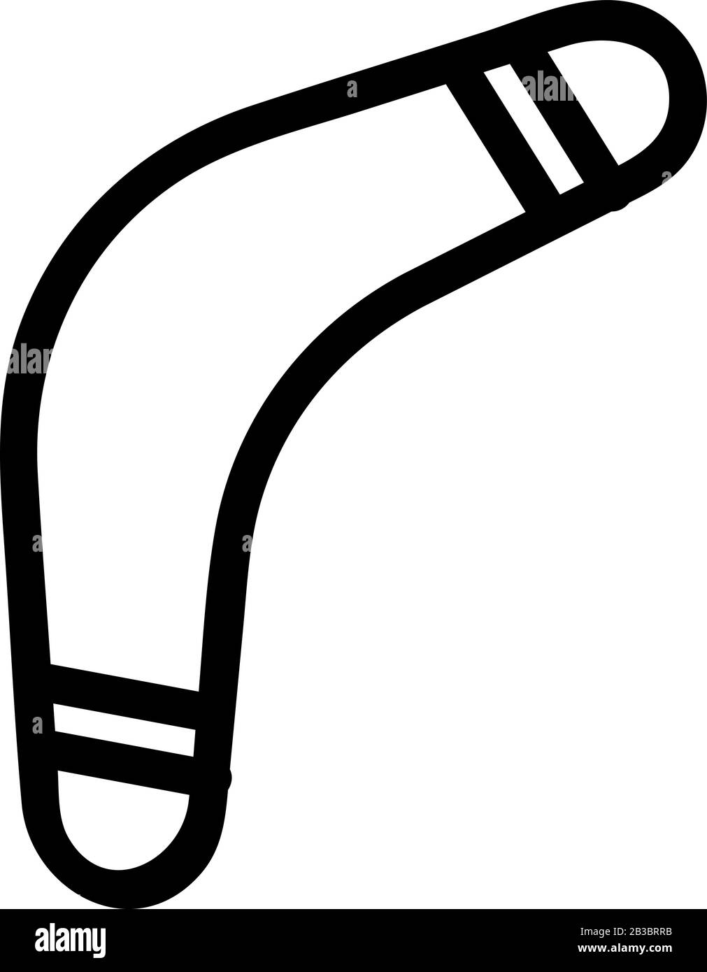 Boomerang icon vector. Isolated contour symbol illustration Stock Vector