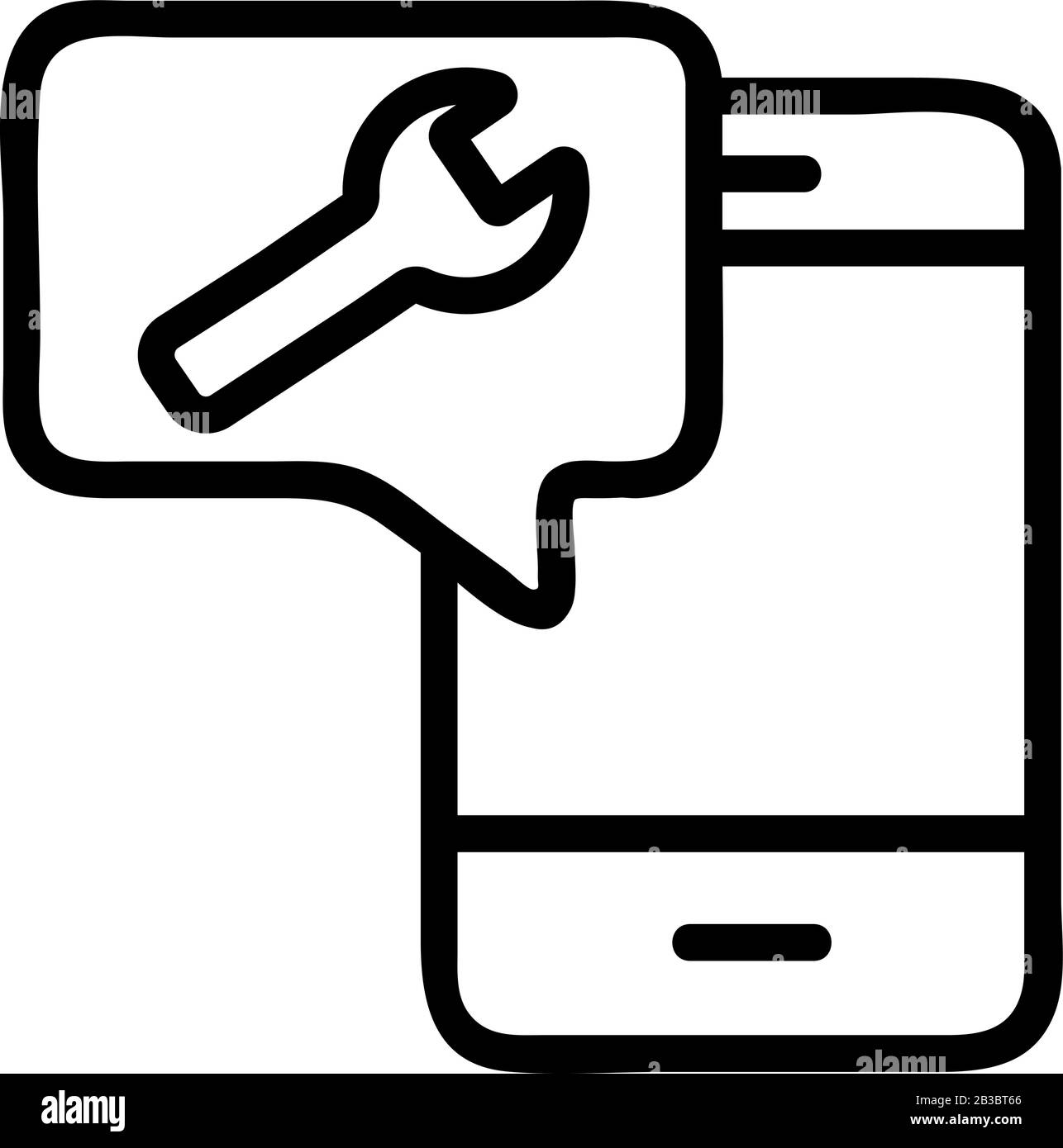 Set up the phone icon vector. Isolated contour symbol illustration ...