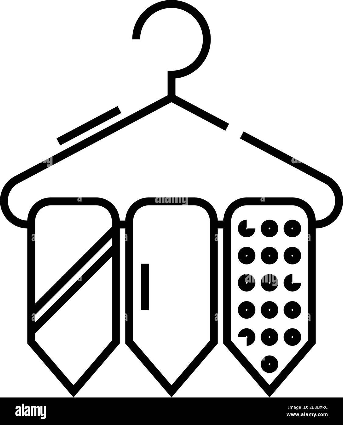 Weekly collection line icon, concept sign, outline vector illustration ...