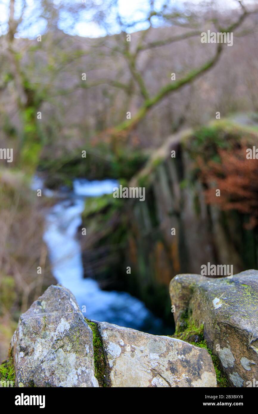 Aria force waterfall, ullswater , Lake District Stock Photo