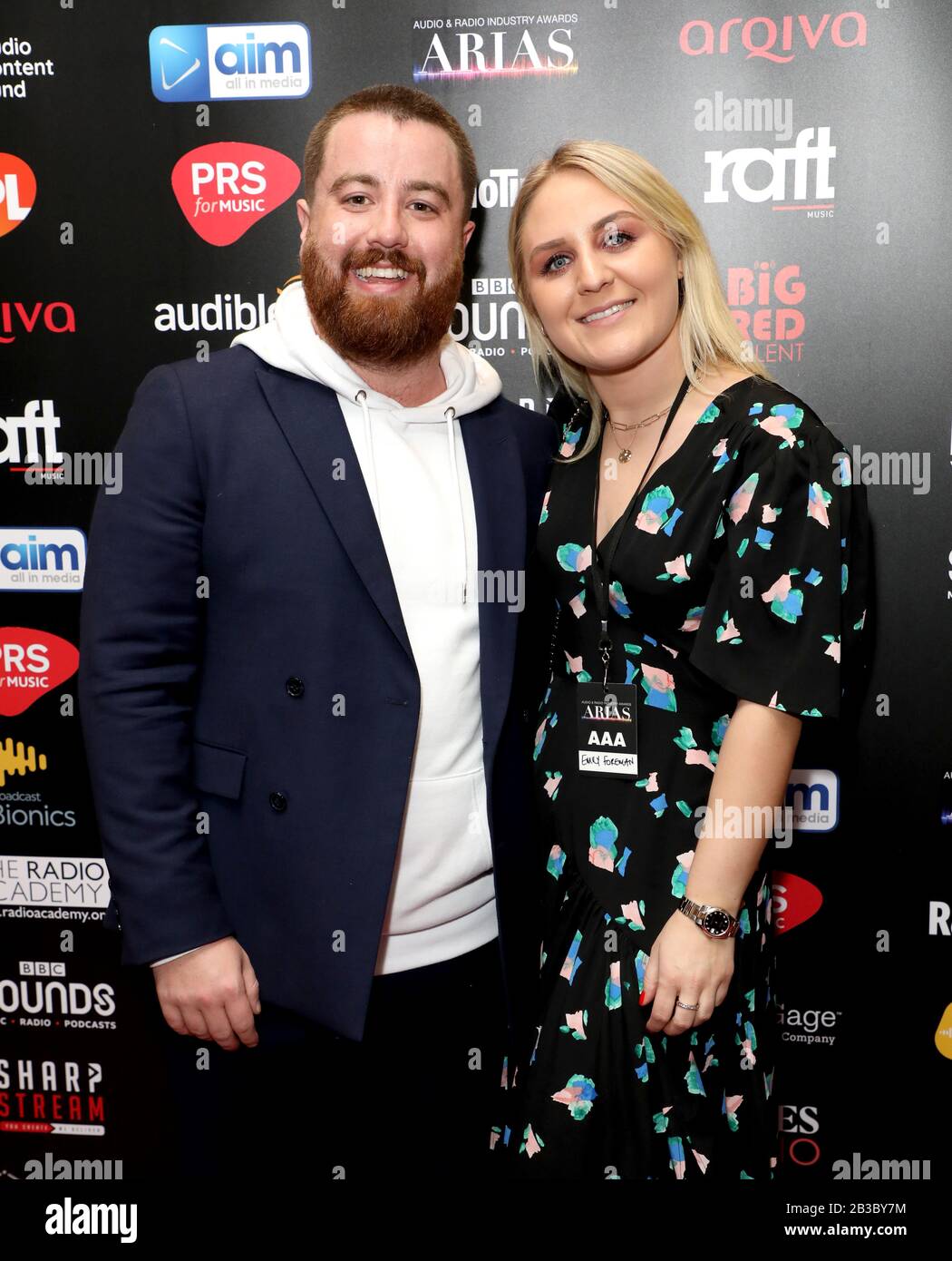 Tom Green and Emily Foreman attending The Audio and Radio Industry