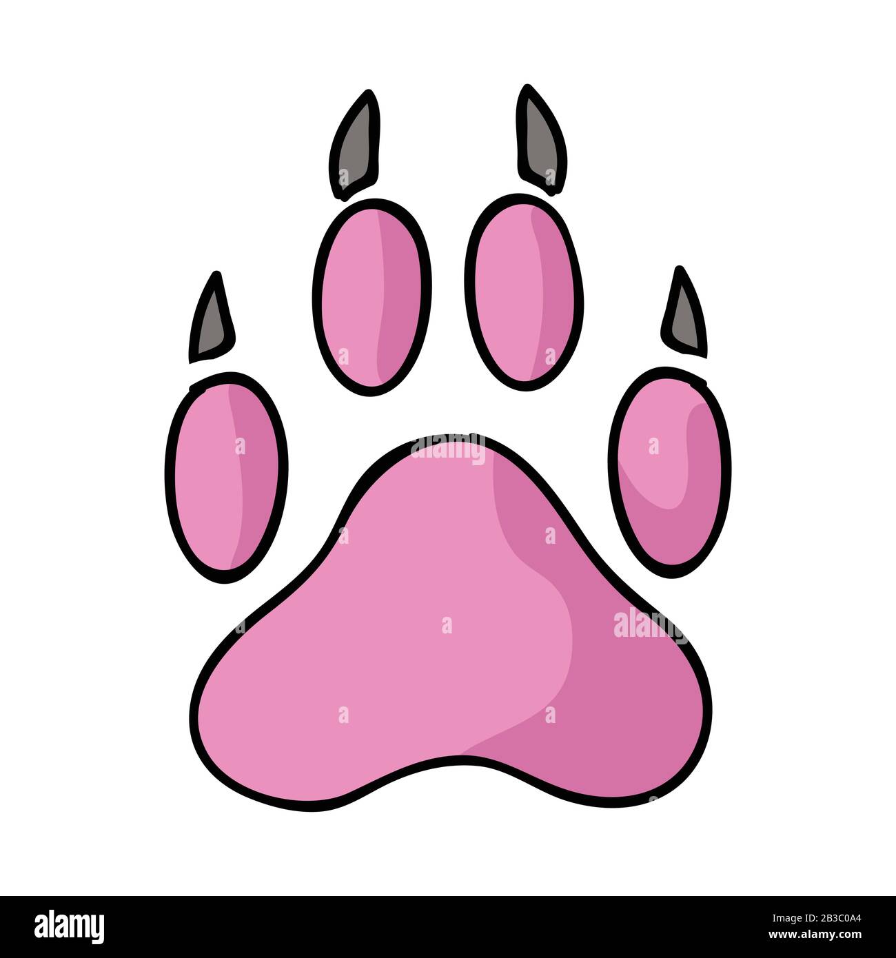 Cute cartoon dog paw print vector clipart. Wildlife animal foot print for  dog lovers. Stylized fun kids nature trail. Illustration mark. Isolated  claw Stock Vector Image & Art - Alamy