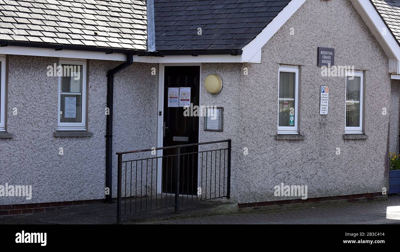 CEMAES, ANGLESEY, WALES - 2020: Cemaes Doctors Surgery in Anglesey Wales UK Stock Photo