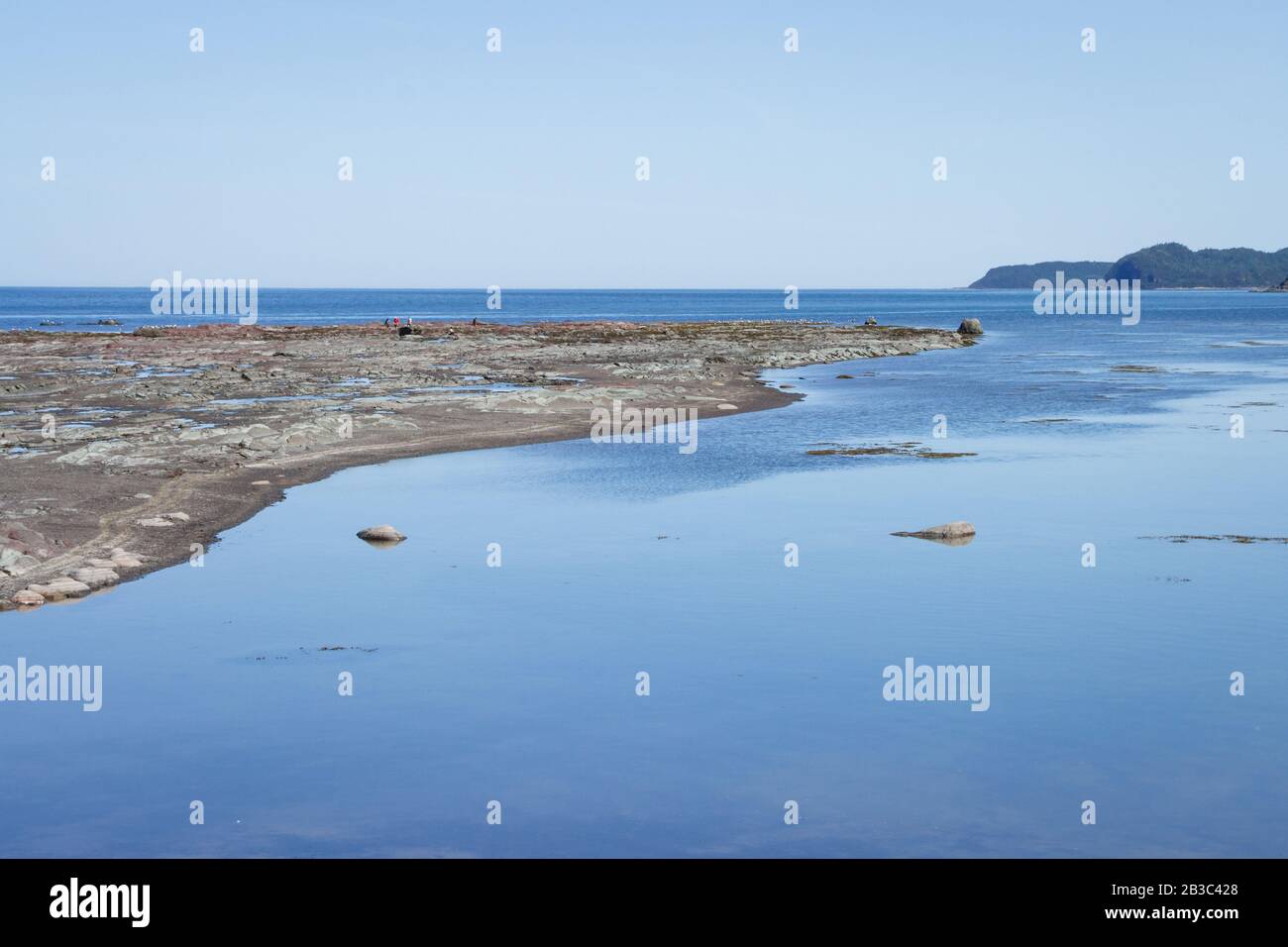 Anse Mercier cove at Bic national park, Quebec, Canada on the shore of Saint Lawrence river Stock Photo