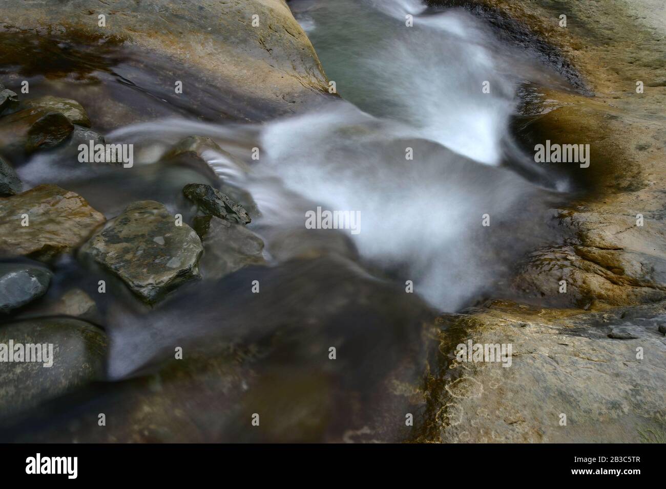Long time exposure shot of a creek and rocks at Gukeng, Taiwan Stock ...