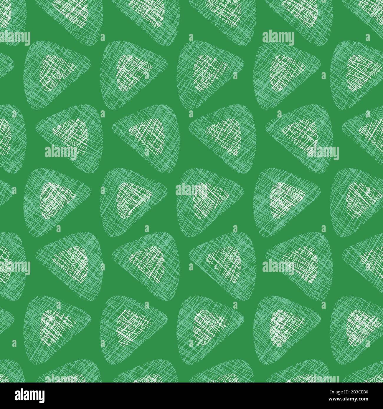 green textured triangles seamless vector pattern Stock Vector