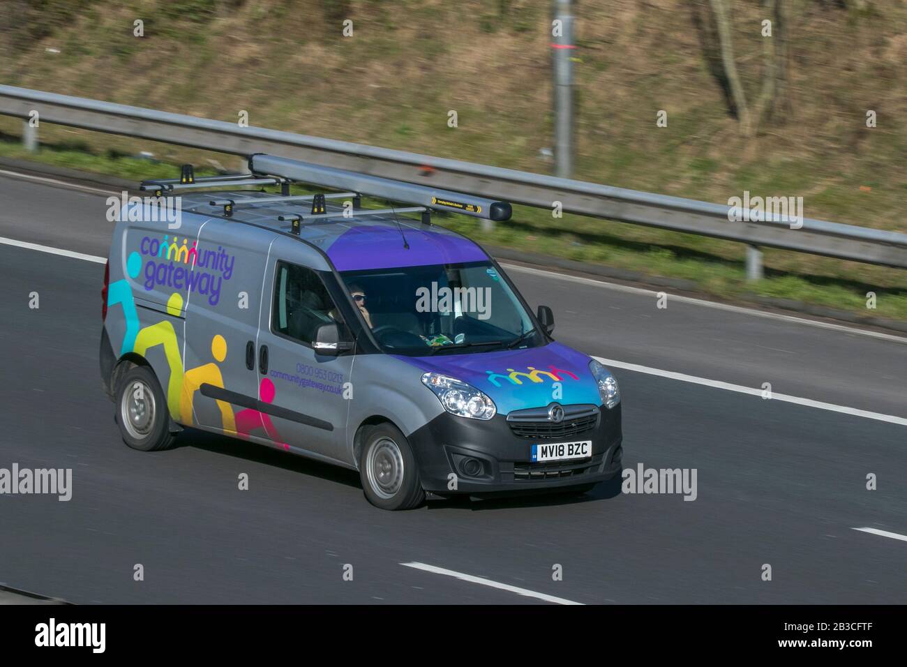 Community Gateway housing association driving on the M6 motorway near