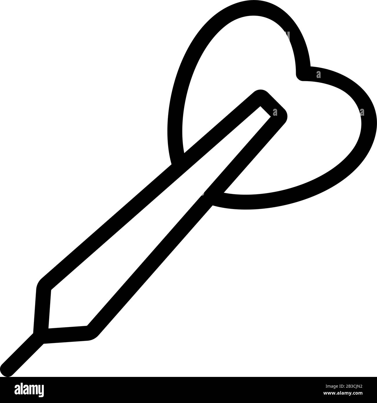 Dart icon vector. Isolated contour symbol illustration Stock Vector ...