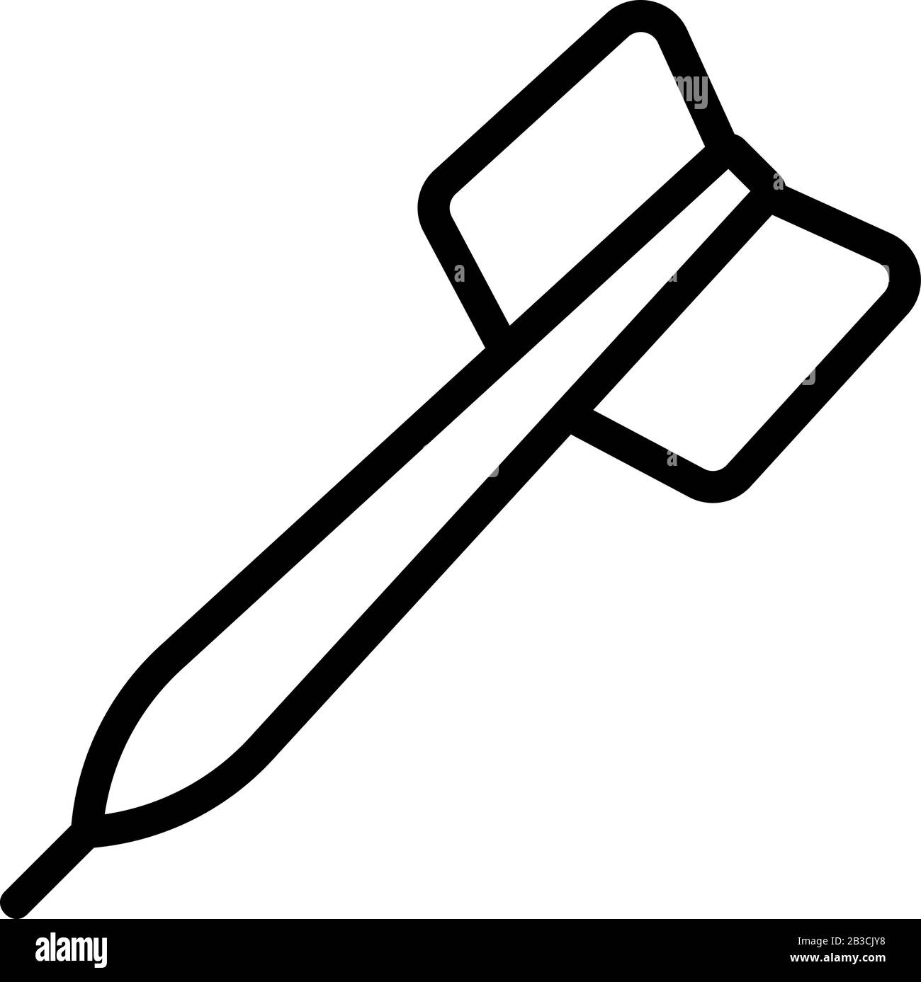 Dart icon vector. Isolated contour symbol illustration Stock Vector ...