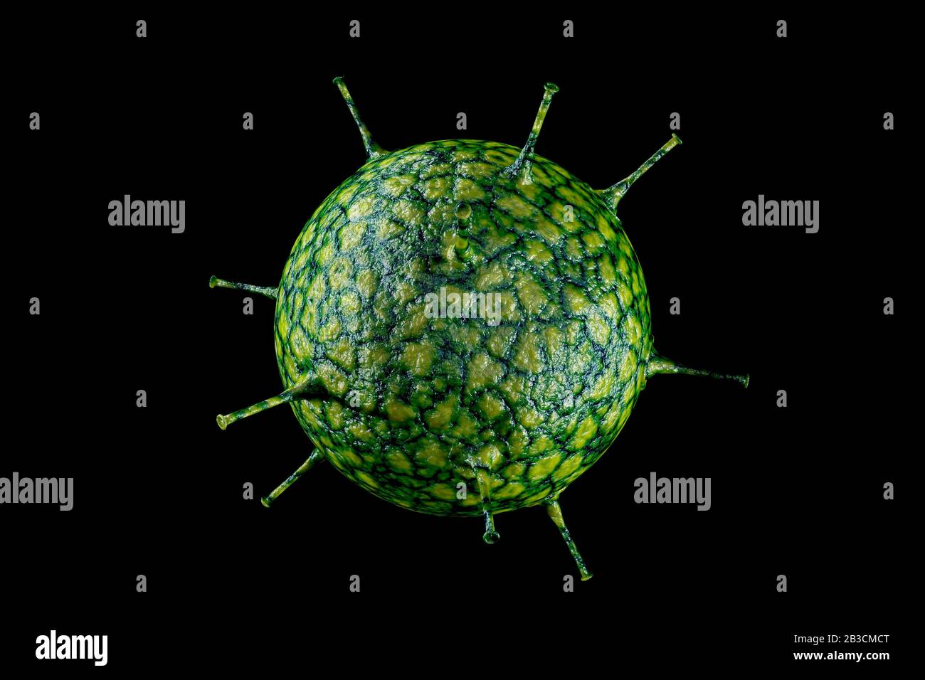 Infectious disease rhino virus common cold cell conceptual 3D illustration Stock Photo