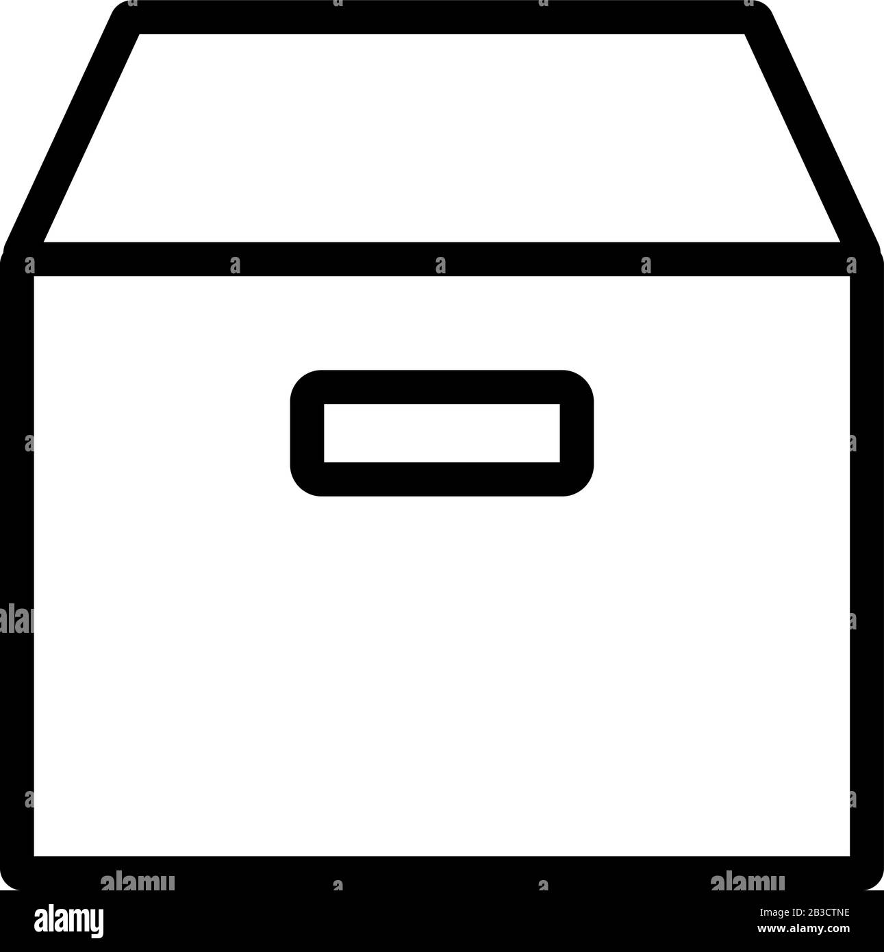 cardboard box icon vector. Isolated contour symbol illustration Stock ...
