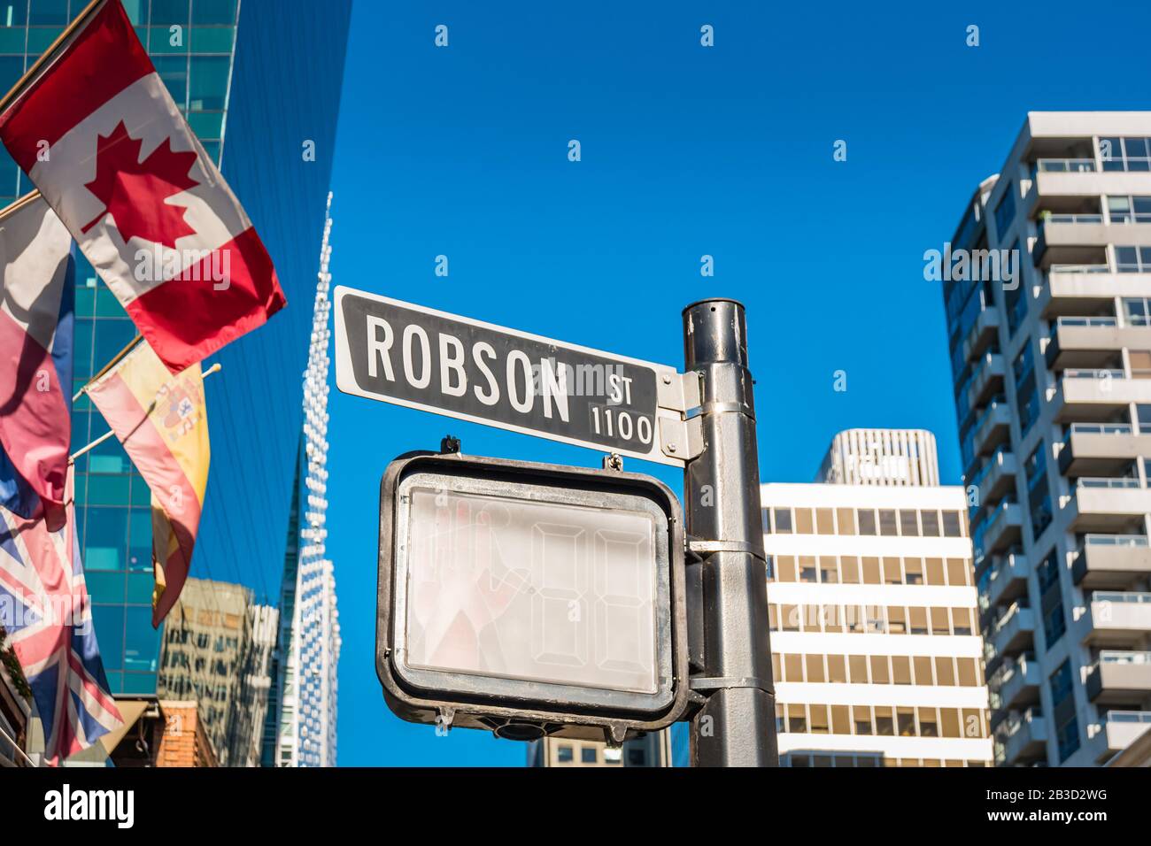 Robson street is a shopping district in vanvoucer and its named