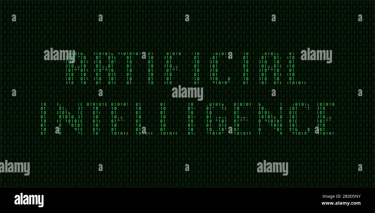 Artificial intelligence concept with binary code in vector Stock Vector ...
