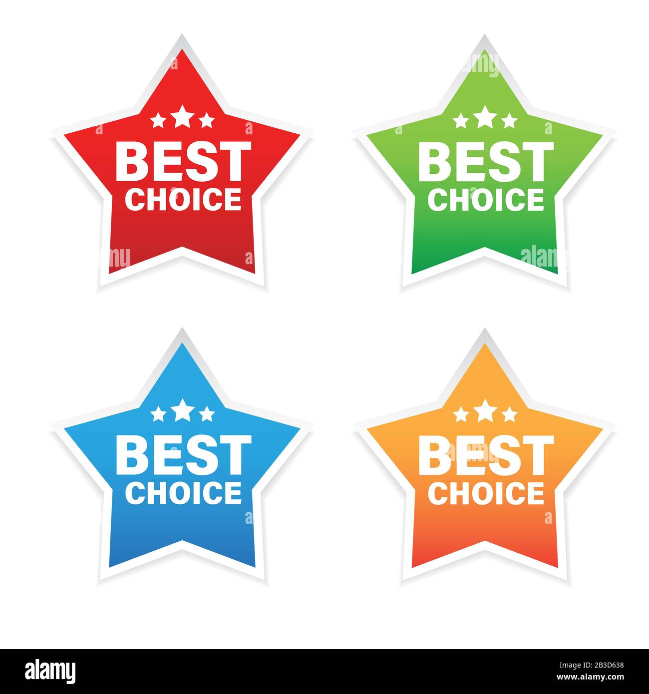 Best Choice award badge star Stock Vector