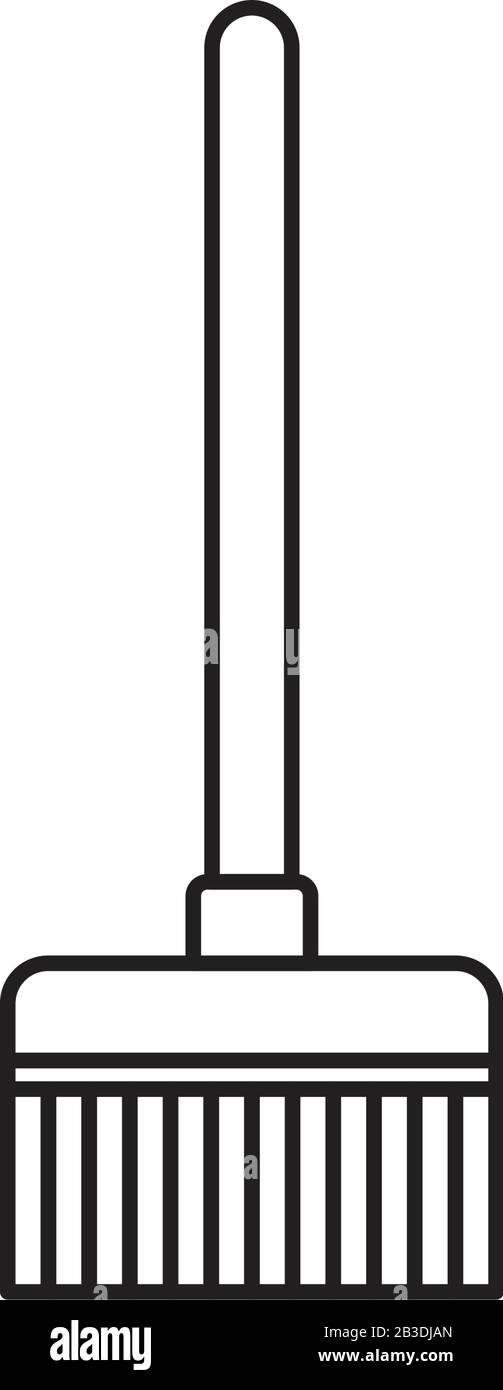 broom icon template black color editable. broom icon symbol Flat vector ...