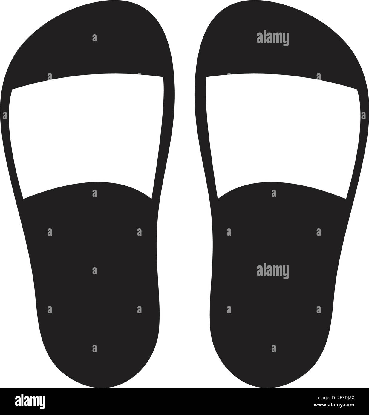 Slippers icon template black color editable. Slippers icon symbol Flat