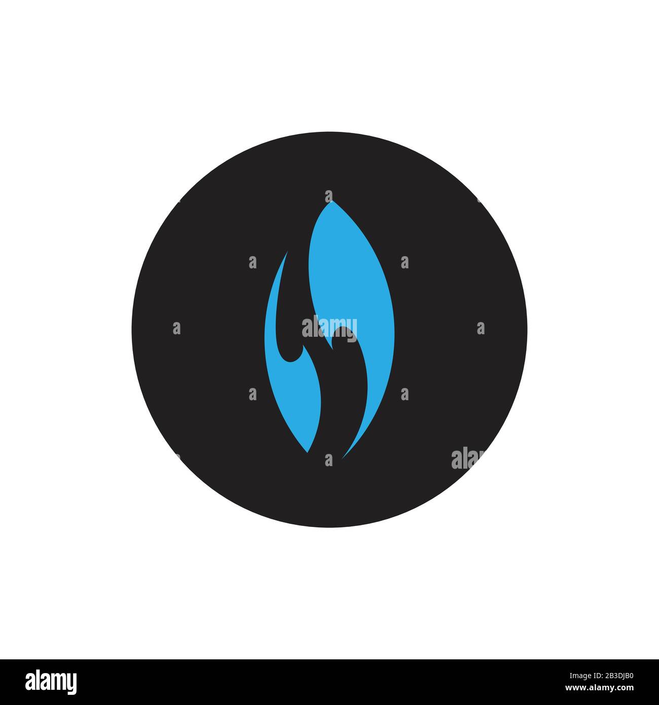 blue flame geometric design logo vector Stock Vector