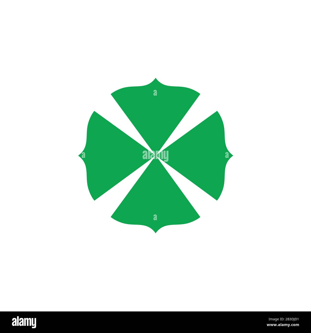 abstract curves leaf geometric logo vector Stock Vector
