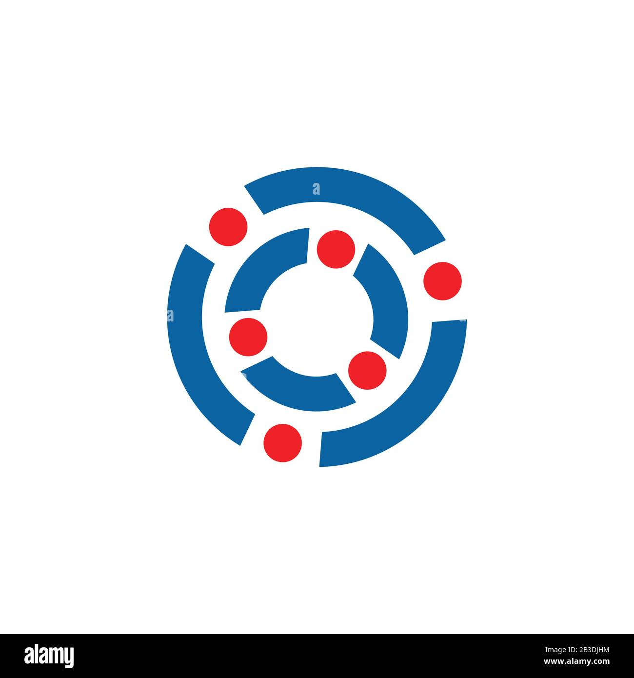 circle dots dart target geometric design logo vector Stock Vector