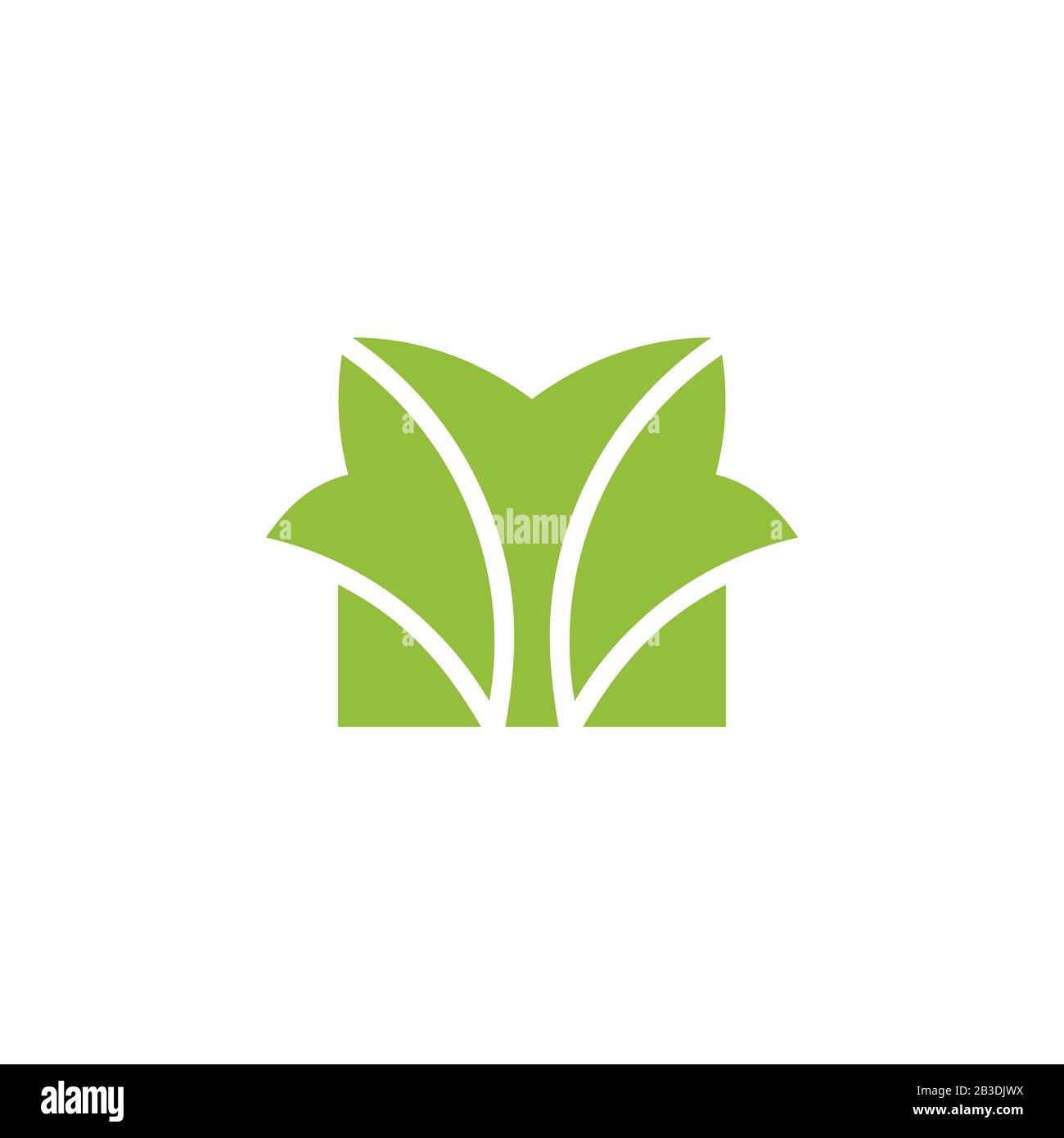 green leaf geometric design logo vector Stock Vector Image & Art - Alamy