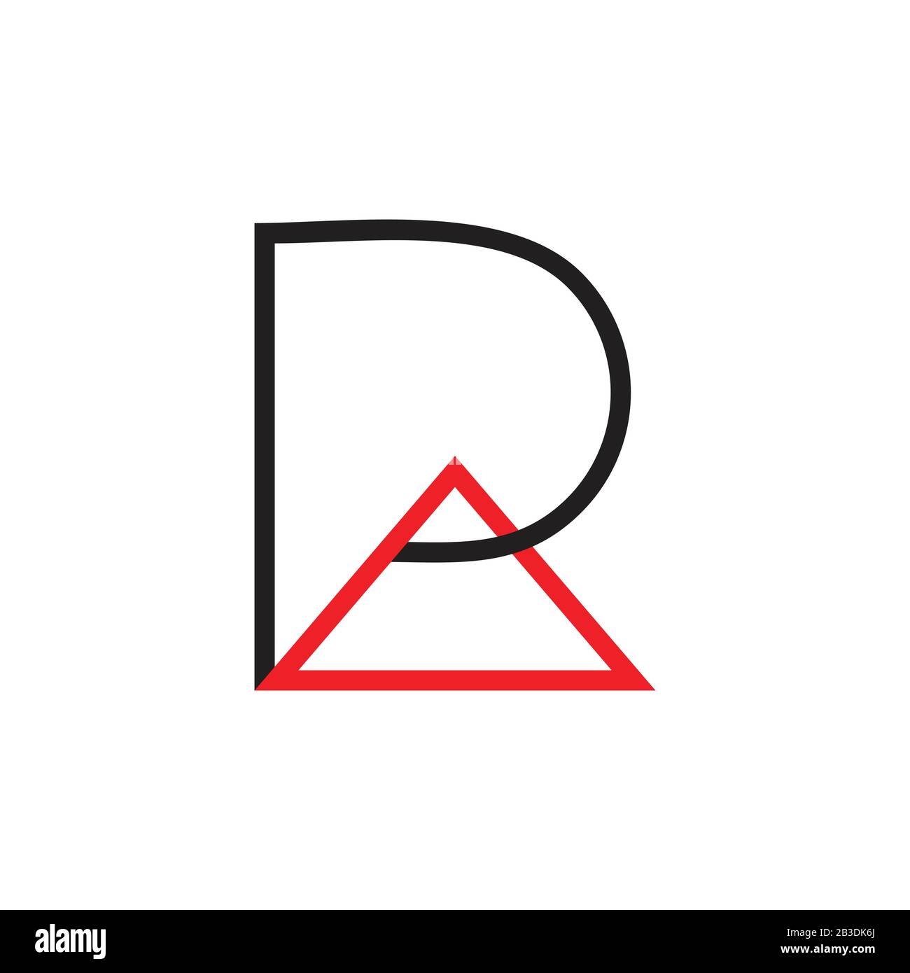 letters pa triangle line logo vector Stock Vector