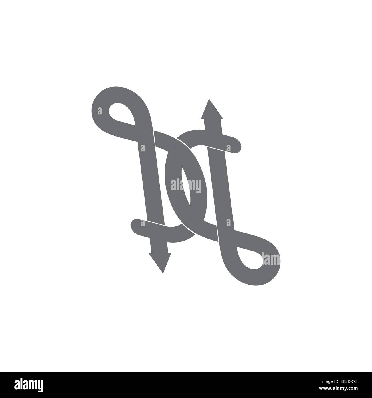 letter bd lines art overlapping curves logo vector Stock Vector