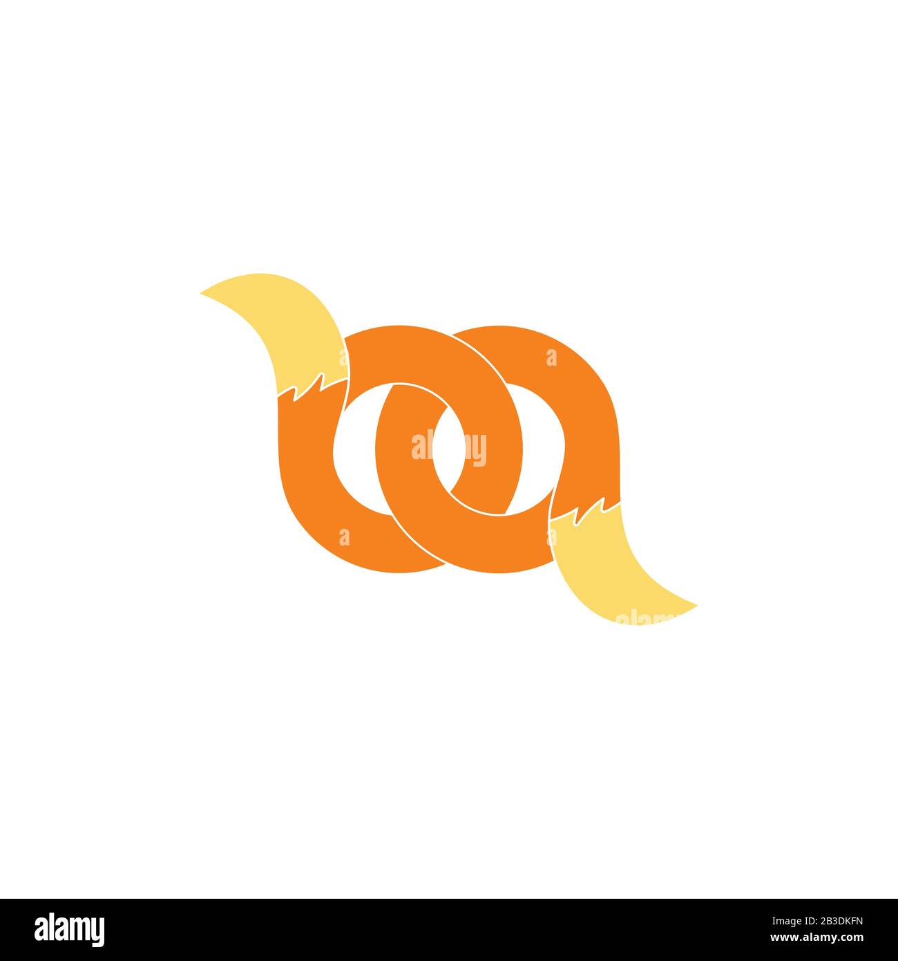 letter bq linked pet tail logo vector Stock Vector