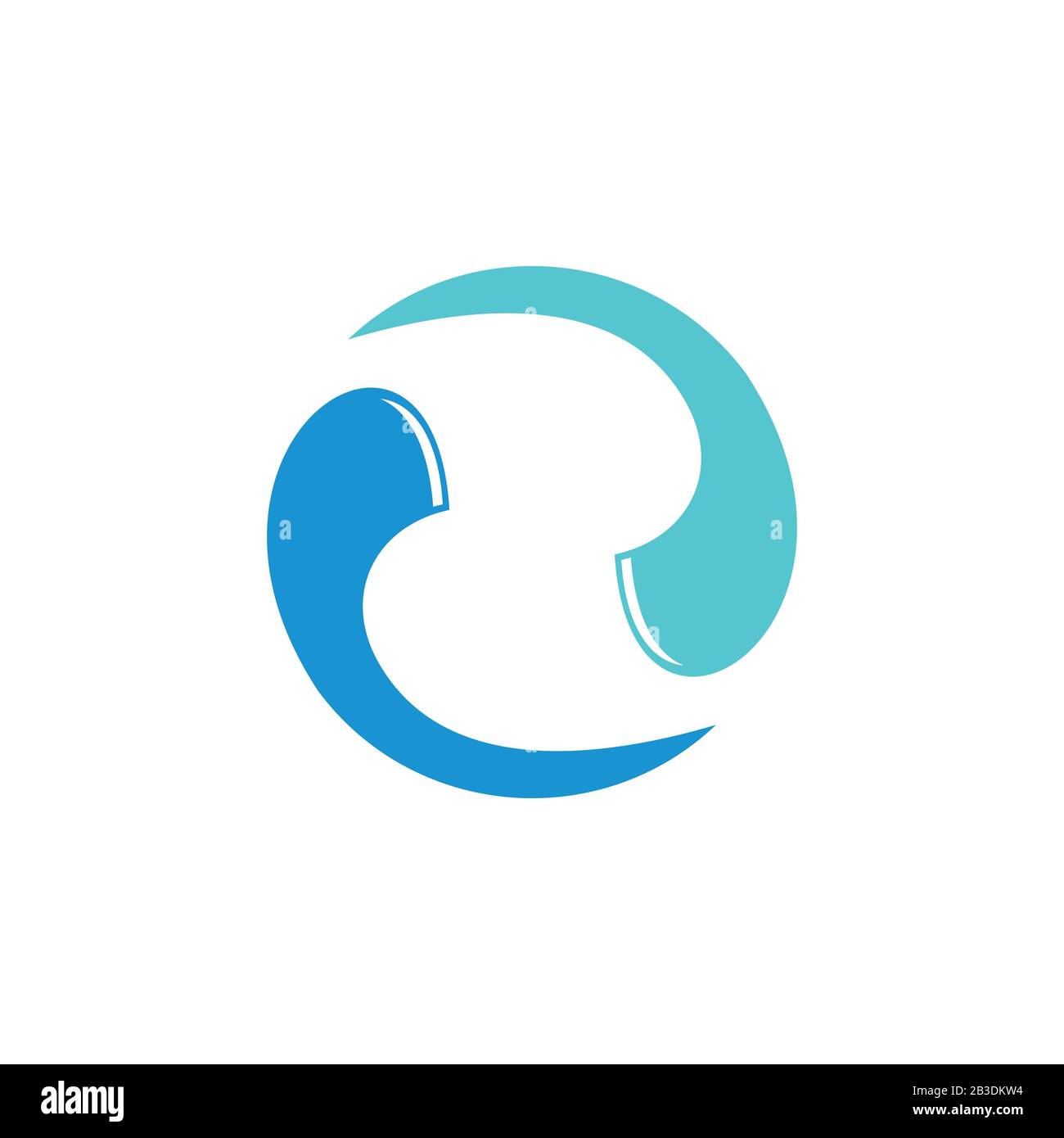 circle rotate curves arrow logo vector Stock Vector