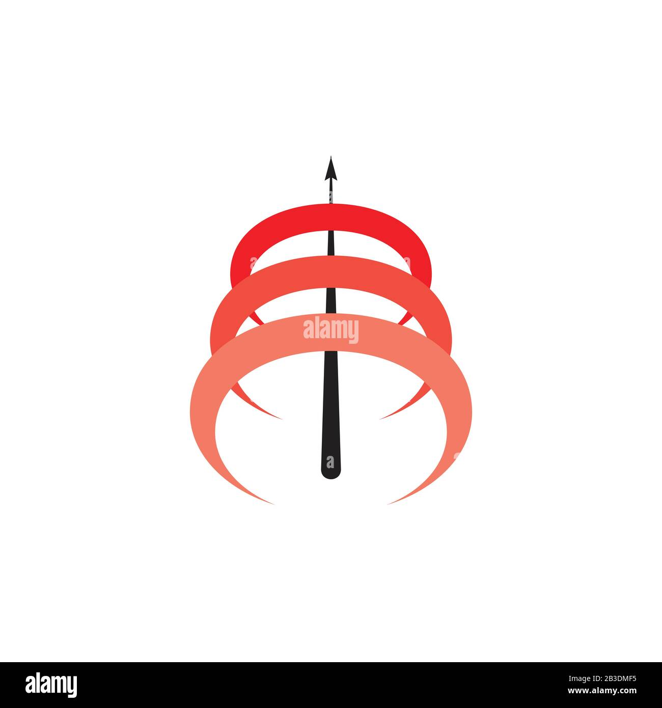 3d arrow up curves motion logo vector Stock Vector