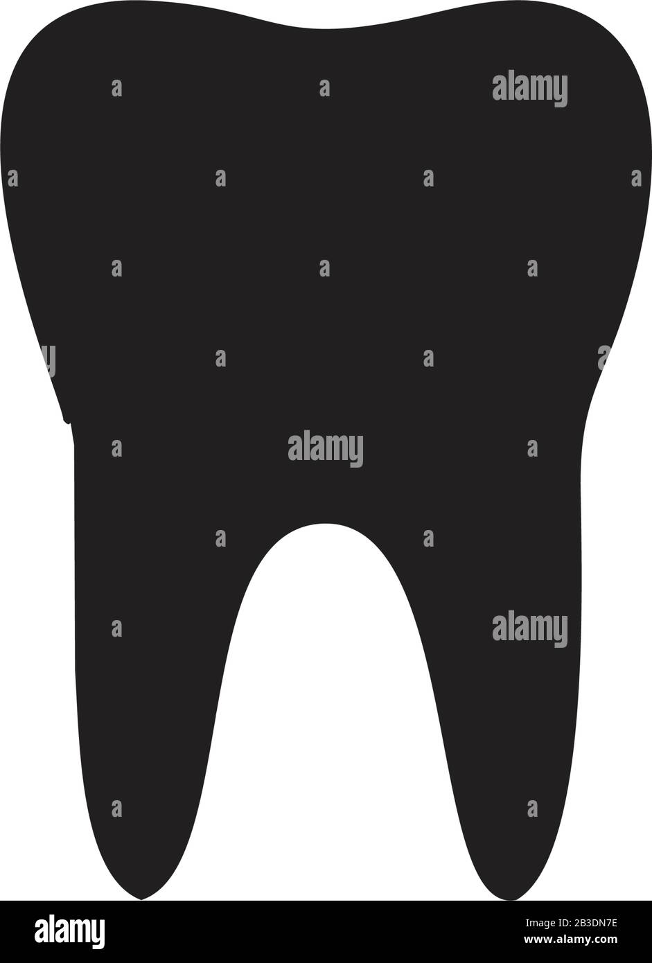 teeth icon template black color editable. teeth icon symbol Flat vector ...