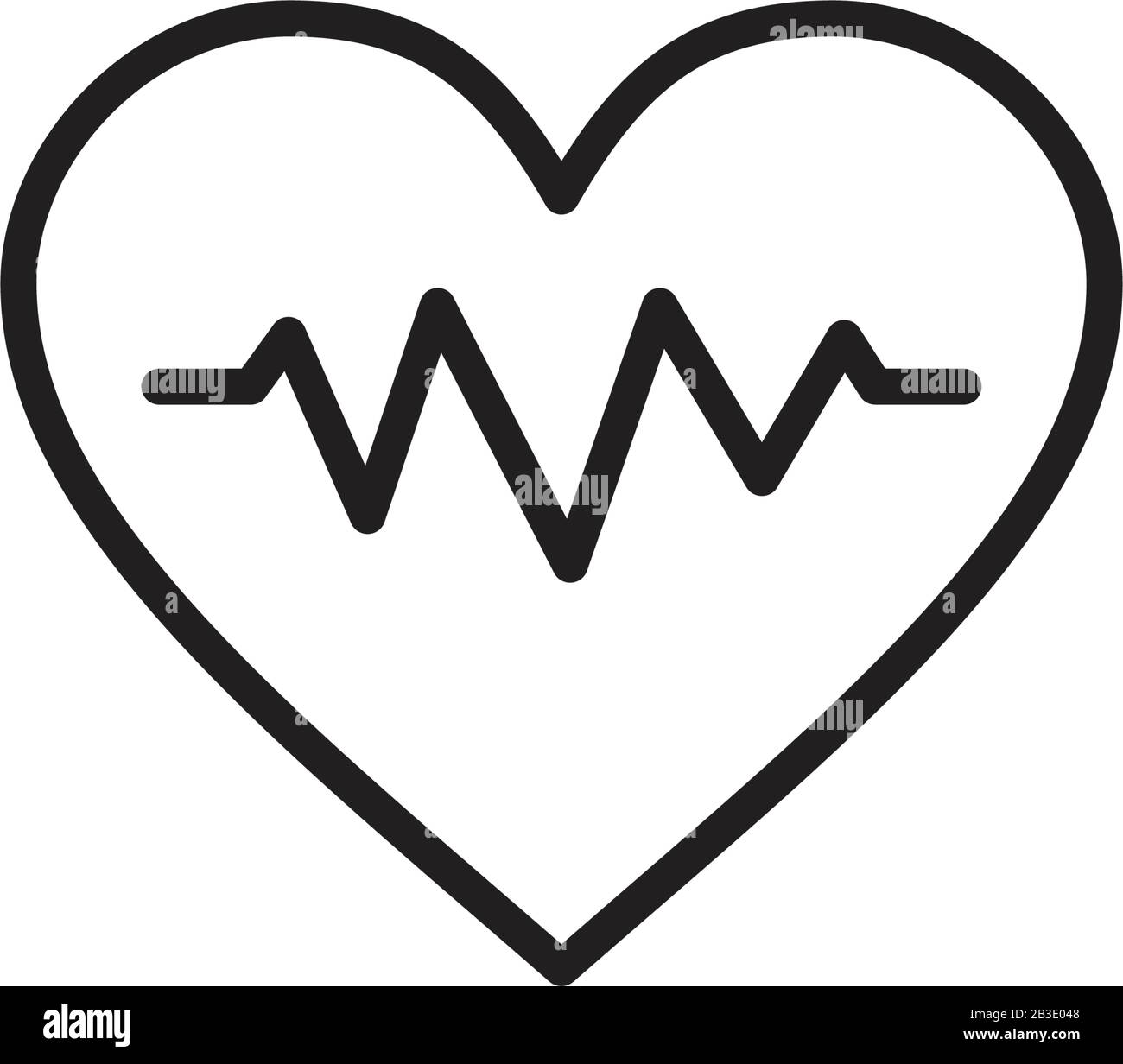 The heart and cardiogram icon template black color editable. The heart ...