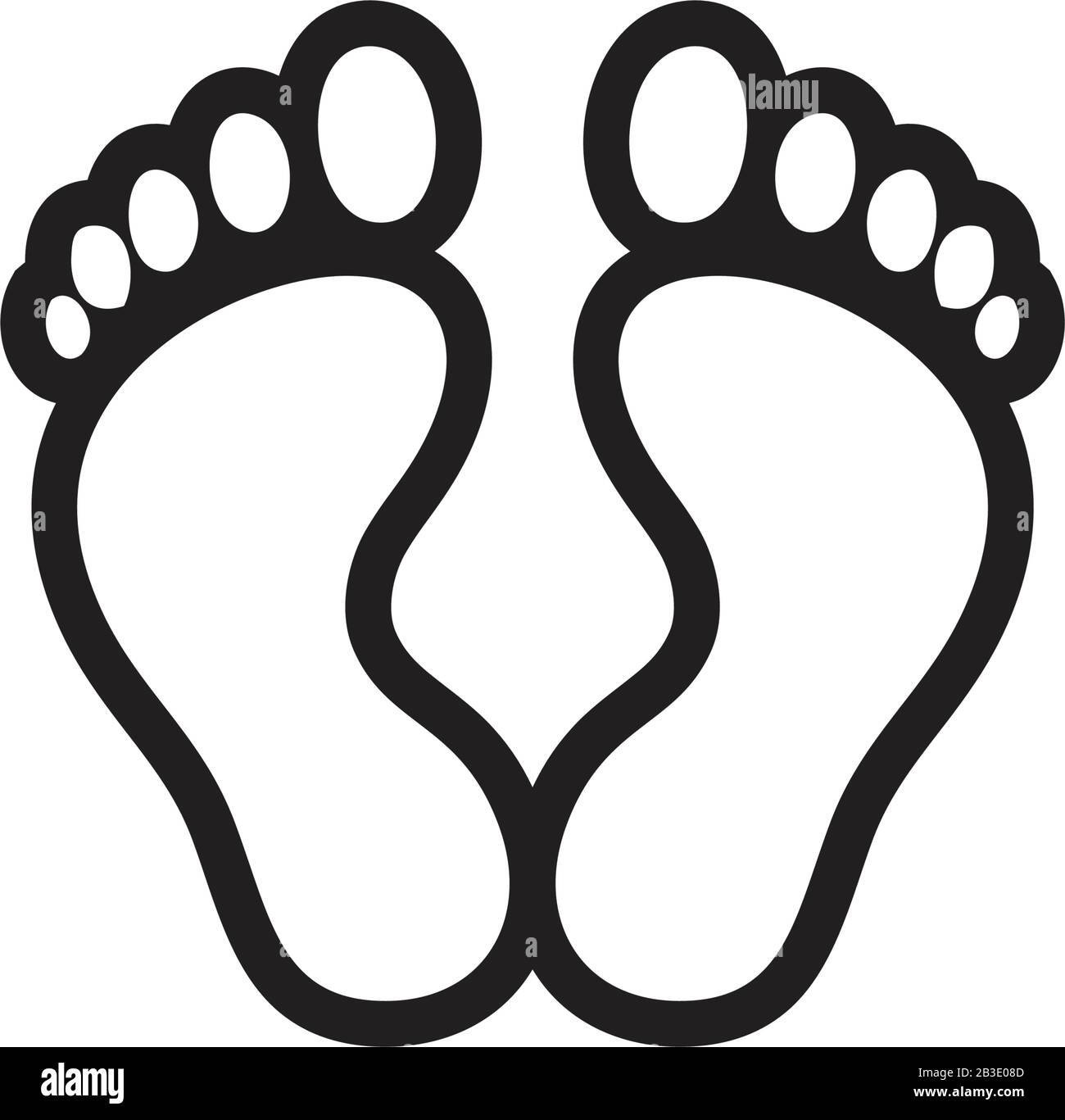 footprints vector icon template black color editable. footprints vector icon symbol Flat vector illustration for graphic and web design. Stock Vector