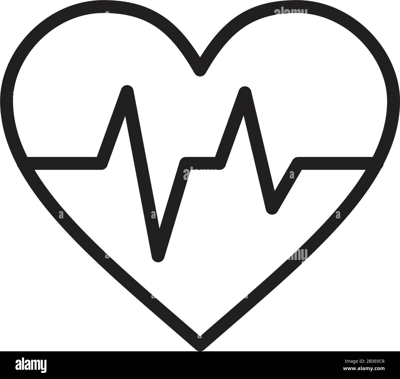 The heart and cardiogram icon template black color editable. The heart ...