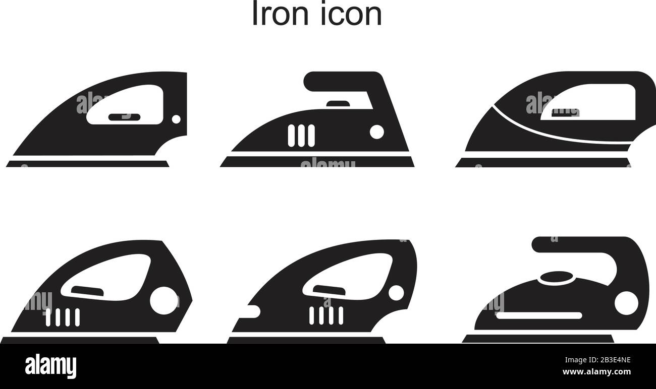 iron icon template black color editable. iron icon symbol Flat vector illustration for graphic and web design. Stock Vector