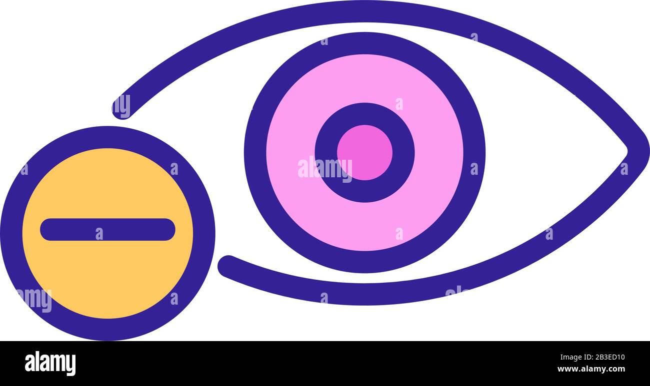 farsightedness icon vector. Isolated contour symbol illustration Stock ...
