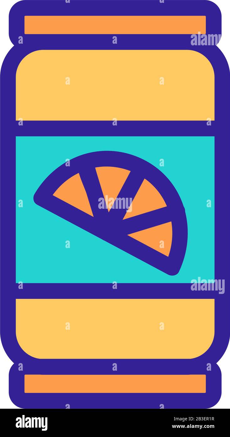 Delicious lemonade fresh vector icon. Isolated contour symbol