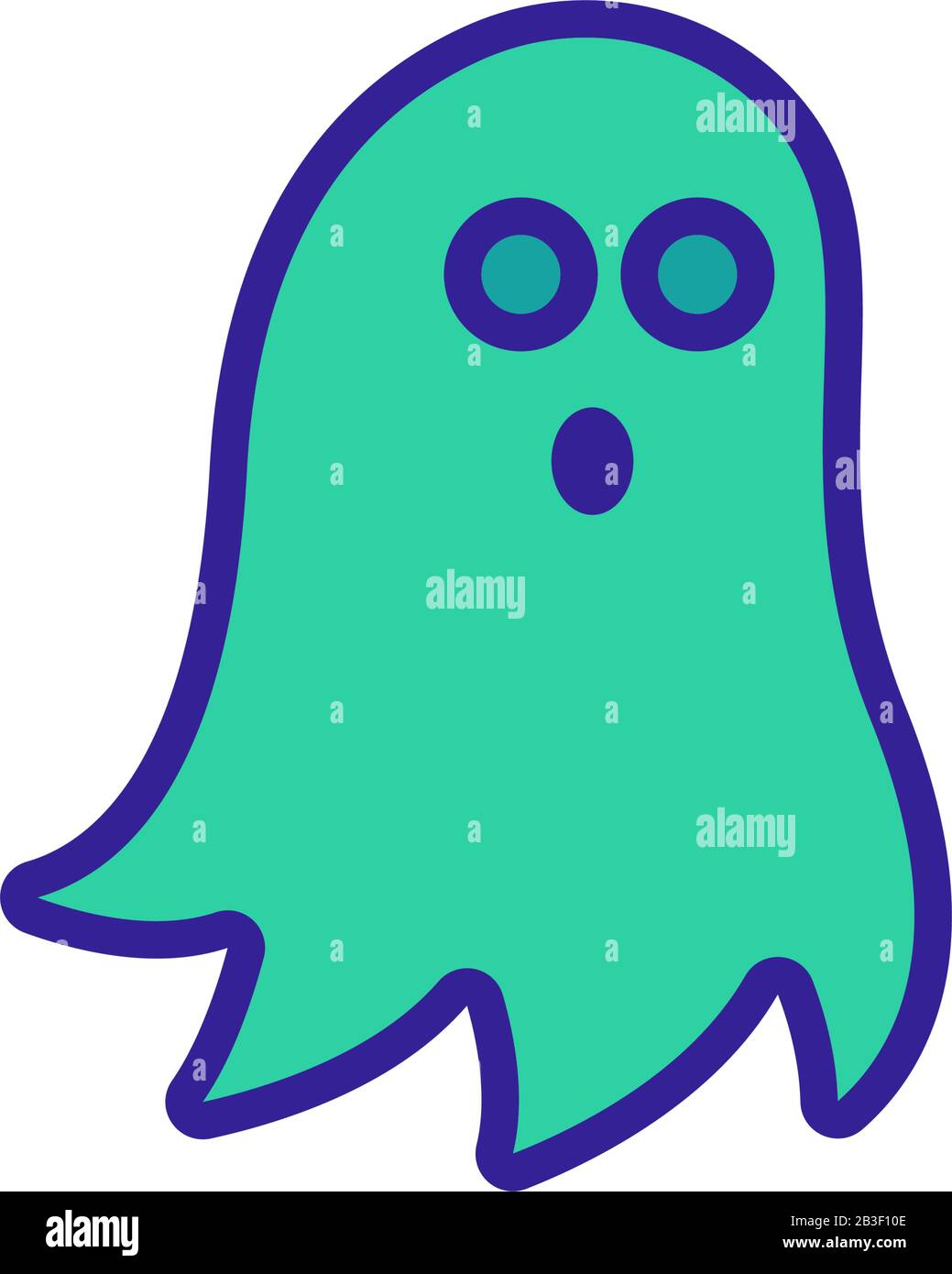 ghost icon vector. Isolated contour symbol illustration Stock Vector ...