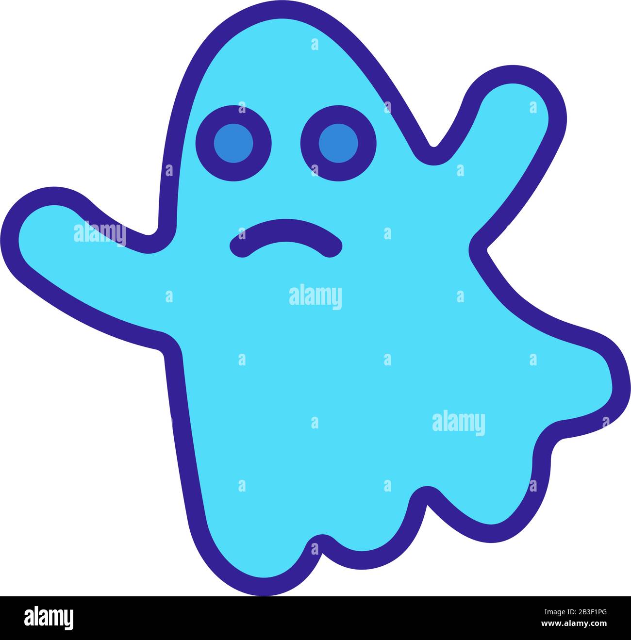 ghost icon vector. Isolated contour symbol illustration Stock Vector ...